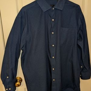 Navy Blue Tommy Hilfiger Dress Shirt
